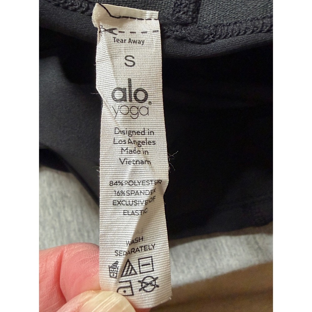 Alo Yoga Women Black Logo Waistband High Rise Vapor Leggings Sm W5512R VN3158r - Picture 5 of 9